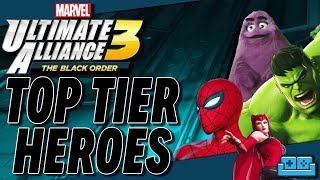 MARVEL ULTIMATE ALLIANCE 3  TOP TIER HEROES GUIDE [upl. by Llet]