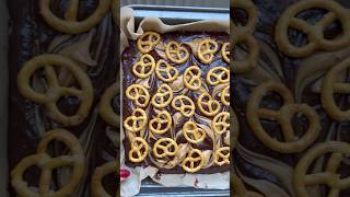 Salty sweet amp delicious – these Pretzel Brownies are Oktoberfest perfection Recipe in comments [upl. by Nohshan]