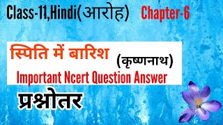 Spiti me baarish स्पीति मे बारिश Class11 Important NCERT Question answer Chapter6 Krishna nath [upl. by Analos]