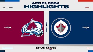 NHL Game 1 Highlights  Avalanche vs Jets  April 21 2024 [upl. by Syla]