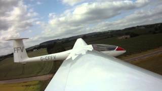 Glider landing using ground effect [upl. by Ellered]