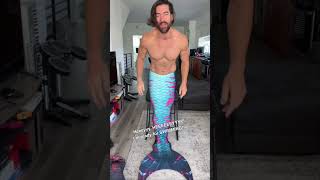 I Have 2 Mermaid Tails🧜🏻‍♂️🌊 thelittlemermaid merman TheMertailor [upl. by Arerrac]