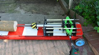 Homemade WOOD Splitter from CAR JACK How make LOG SplitterAXE WEDGE PRESS [upl. by Anib]