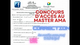 épreuve dAccès au Master AMA Exercice sur les Normes Suites des Polynômes Notions topologiques [upl. by Akyre855]