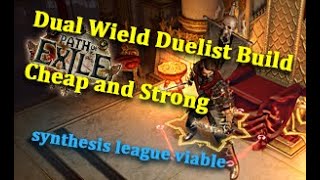 Path of Exile 400000 DPS Dual Wield Duelist Build Guide synthesis league viable [upl. by Addam551]