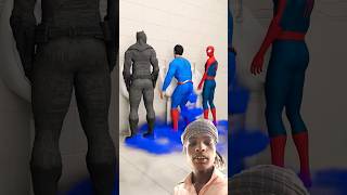 🔥Batman vs Super man vs Spider  man minecraft spiderman roblox superman [upl. by Anaiad]