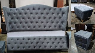 upholstered bed making process with hydraulic bed fitting [upl. by Pantia270]