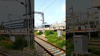 Only locomotive at basinbridge yard 🚂 locomotive wap7 yard ytshorts shyamhembram [upl. by Merchant]