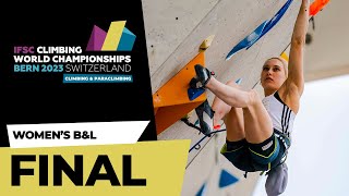 Womens Boulder amp Lead final  Bern 2023 [upl. by Redla930]