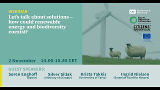 Webinar Let’s talk about solutions – how could renewable energy and biodiversity coexist [upl. by O'Neil]