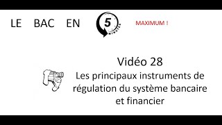 Comment réguler le système bancaire et financier  Le bac en 5 minutes épisode 28 [upl. by Zerk]