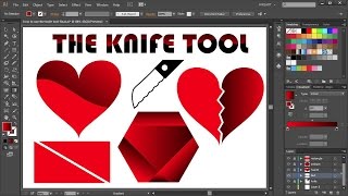 How to Cut a Shape in Adobe Illustrator  the Knife Tool [upl. by Marilou243]