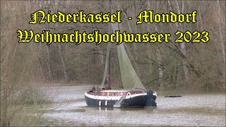 Niederkassel  Mondorf Weihnachtshochwasser 2023 [upl. by Elaen]