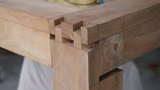 Making Simple Japanese Wood Structure Joints  Perfect Hand Cut Woodworking Joints [upl. by Saks]