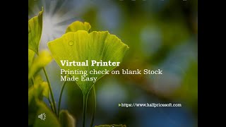 Virtual Printer  Printing Checks on Blank Stock Made Easy [upl. by Cartwright]