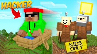 I Hacked into a KIDS ONLY Server In Minecraft [upl. by Burdelle]