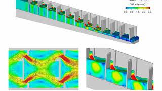 Vertical Slotted Fishway  FLOW3D HYDRO [upl. by Alyehs333]