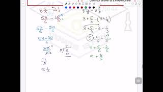 TKMaths KS3 Fraction  Addition and subtraction Mixed fraction video 6 [upl. by Aneez901]