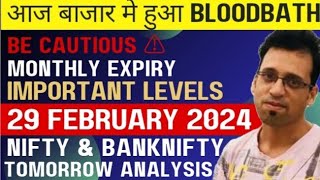 Nifty Prediction and Bank Nifty Analysis for Thursday  29 February 24  Bank NIFTY Tomorrow [upl. by Ophelia534]