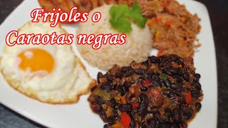 Como hacer FRIJOLES o CARAOTAS NEGRAS sin olla de presión  Paso a paso ❤👩🏽‍🍳 [upl. by Oilasor353]