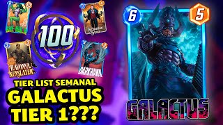 GALACTUS CHEGOU AO TOPO VEM NERF AÍ 😂 TIER LIST SEMANAL Marvel Snap [upl. by Stichter]