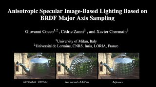 PG24 Anisotropic Specular ImageBased Lighting Based on BRDF Major Axis Sampling [upl. by Schilt783]