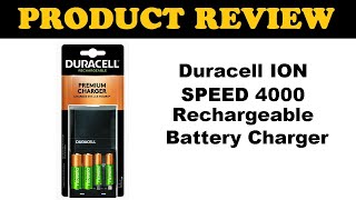 Product Review Duracell ION SPEED 4000 Rechargeable Battery Charger [upl. by Kulda]