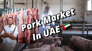 Pork Available in UAE  Pork Market in Dubai pork halal uae cropd [upl. by Anairdna]