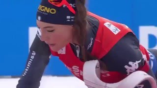 LAST LOOP BATTLE  Biathlon World Cup 2016 stage 6  Womens 10km Pursuit race [upl. by Llednor]