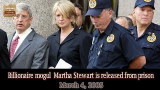 Martha Stewart is released from prison in 2005  This Day In History [upl. by Aneris]