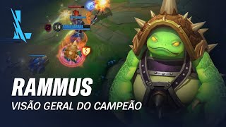 Visão geral do Campeão Rammus  Mecânica de jogo – League of Legends Wild Rift [upl. by Animaj]