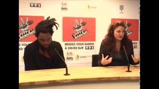 THE VOICE  Saison 3  Interview exclusive de Juliette Moraine Spleen Shade et Tifayne [upl. by Ahtaela221]