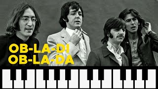 MELÓDICA🍏 The Beatles 🍏ObLaDi ObLaDa 🎹 TUTORIAL con NOTAS [upl. by Asir79]