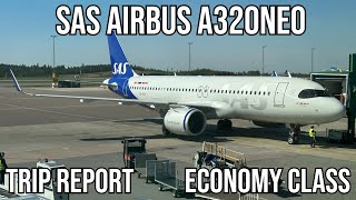 TRIP REPORT SAS Airbus A320neo ECONOMY Gothenburg GOT  Stockholm ARN [upl. by Aileon517]