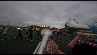 LHS Marching Storm Baritone HeadCam  Rehearsal Run [upl. by Nnarefinnej]