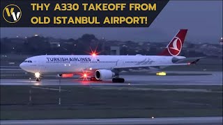 HD THY Airbus A330300 takeoff at Istanbul Ataturk Airport  10102015 [upl. by Line]