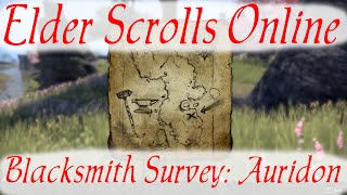 Blacksmith Survey Auridon Elder Scrolls Online [upl. by Adala439]