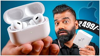 Apple AirPods Pro 2 in ₹499 Unboxing amp First Look  100 Fake But 100 Same🔥🔥🔥 [upl. by Llerrad]