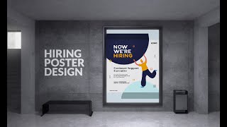 Professional Hiring Post Design  Leaflet Design For Corporate  We Are Hiring [upl. by Nocam]