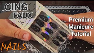 ICING FAUX Presson Nails nails pressonnails diy manicure nailart [upl. by Llednor]