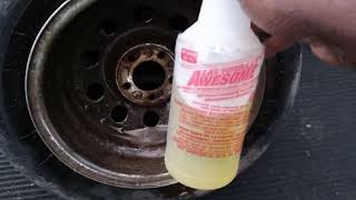 la totally awesome cleaner degreaser will it remove 25 years of cooked 🍳 on dirt of steel wheel [upl. by Virgin]