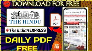 How to download the hindu or Indian Express epaper pdf free  Indian express pdf  The hindu pdf [upl. by Uot]