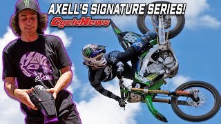 Axell Hodges  NEW Slayco EVS Knee Pad  Cycle News [upl. by Noswal]