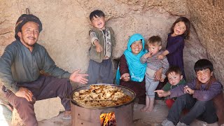 Simple Halwa Recipe  Cooking in the cave with lovely family [upl. by Alahsal]