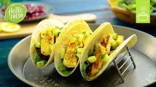 Vegetarische Tacos mit Halloumi  Vegetarische Rezepte [upl. by Nairrad302]