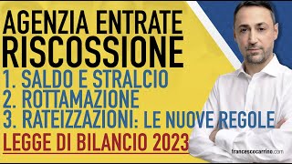 CARTELLE AGENZIA ENTRATE RISCOSSIONE 2023 TUTTE LE OPZIONI E LE NOVITA PREVISTE DALLA LEGGE [upl. by Alcinia655]