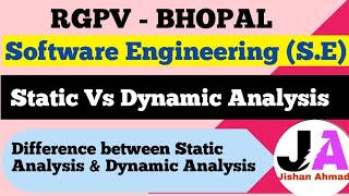 Difference Between Static Analysis amp Dynamic Analysis  Software Engineering [upl. by Leiram]