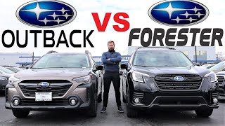 2023 Subaru Outback VS 2023 Subaru Forester What Is The Difference And Which Is Best [upl. by Dnob]