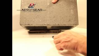 AeroGears Flight Glass SX Sapphire Crystal vs a Concrete Block [upl. by Molahs229]