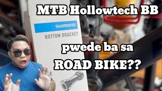 MTB Hollowtech Bottom Bracket sa Road Bike  patscyclecorner [upl. by Arutek365]